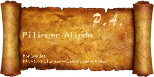 Pilinger Alinda névjegykártya